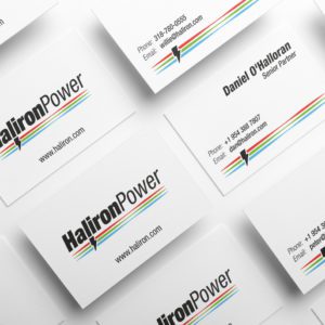 Haliron Power - Business Cards designed and printed by Firefly.